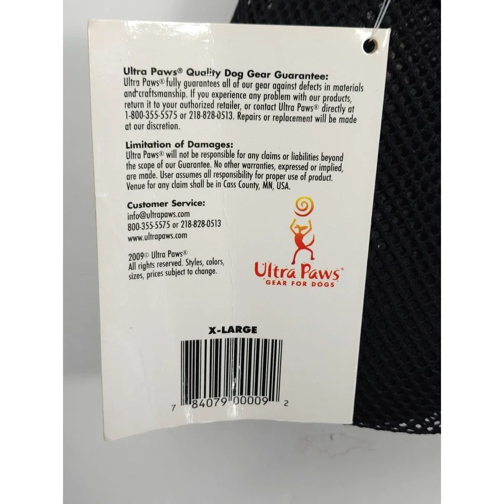 Ultra Paws Rugged Dog Boots Size X-Large Black & Red‎ Outdoor Protection